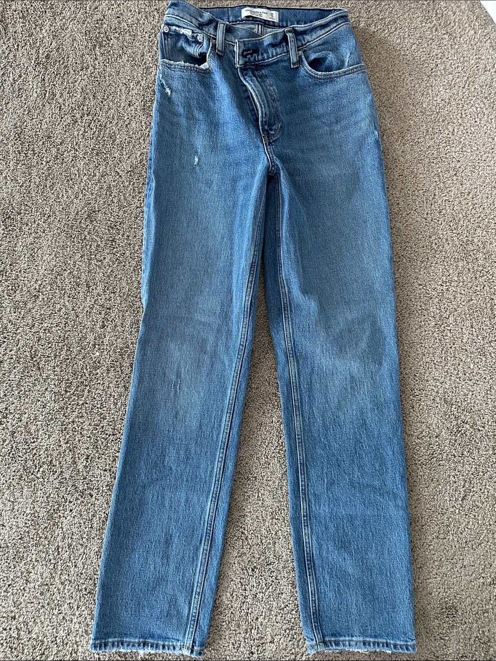 Abercrombie & Fitch Straight Leg Blue Denim Jeans